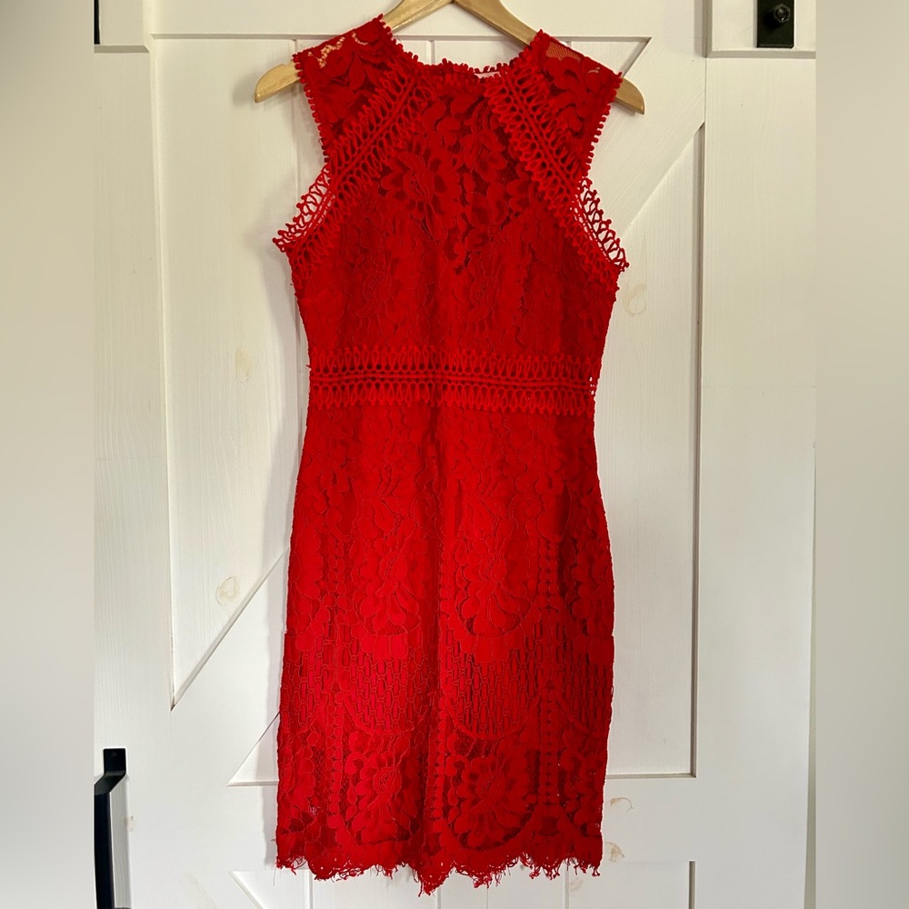 Main Strip Red Dress